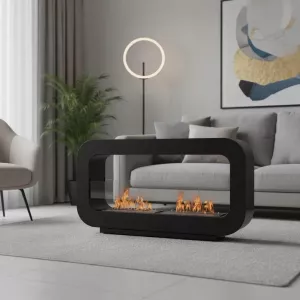 Chimenea con dos quemadores