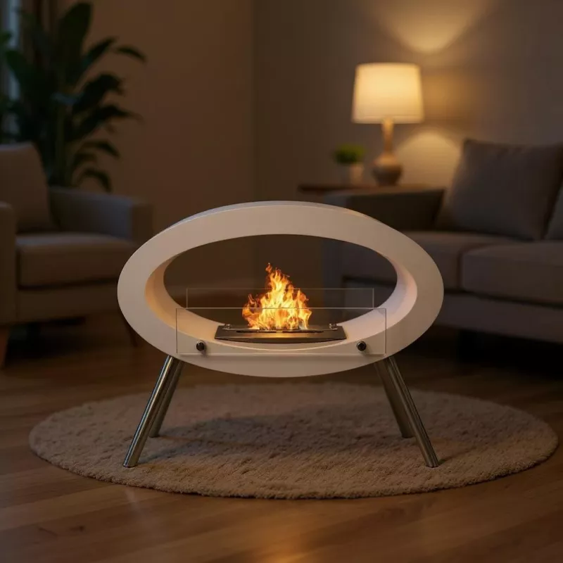 Chimenea independiente Ambroise Color Blanco