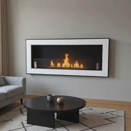 chimenea de etanol mural osani Color Blanco brillante