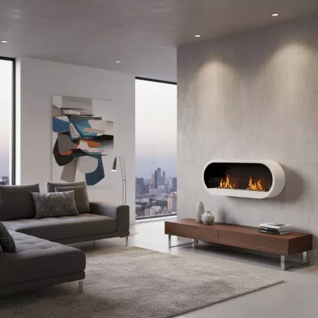 Calentador de pared o suelo Comet etanol Color Blanco