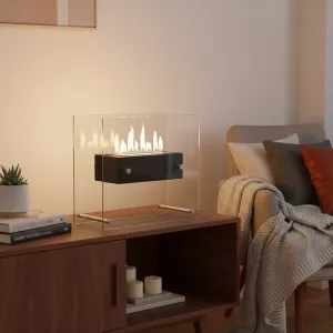 Chimenea acristalada de etanol Zen de pie : Wikao