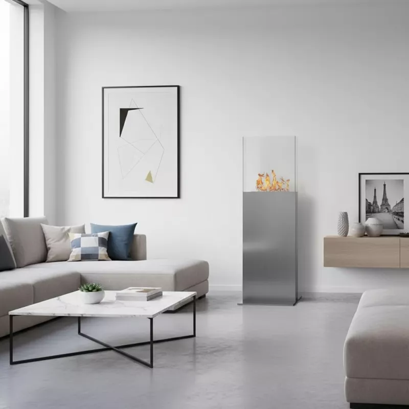 Chimenea de etanol Tower, 45 x 45 x 135 cm