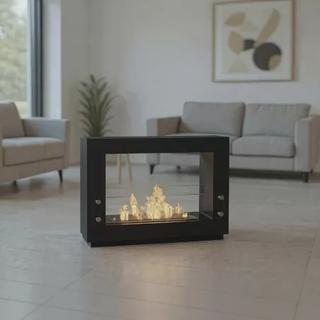 Chimenea ecológica de pie Zenith Color Negro