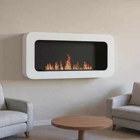 Chimenea de etanol de pared Cassiopée Color Blanco