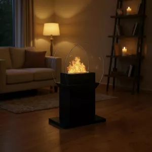 Chimenea independiente Fluvia, 78x60x24cm - quemador de 3 kW