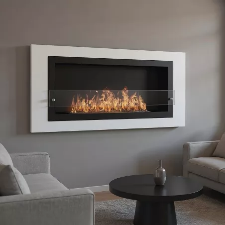 Chimenea de etanol Oxford XL de pared Wikao Color Blanco