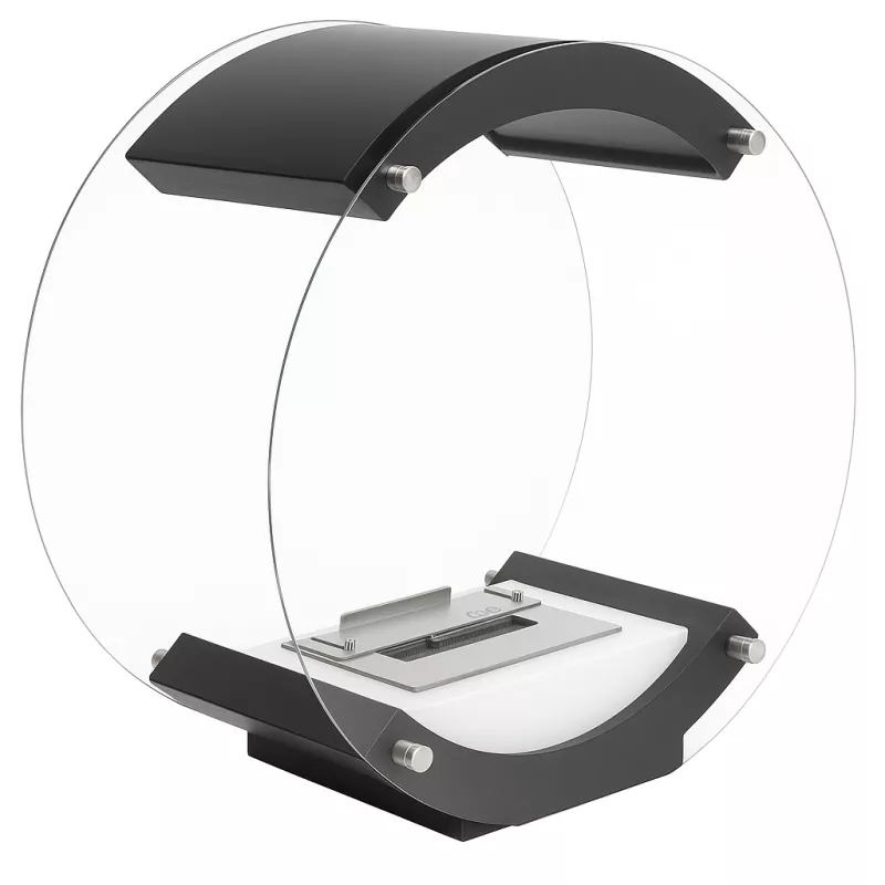 Chimenea de etanol de pie, redonda, negra Color Negro