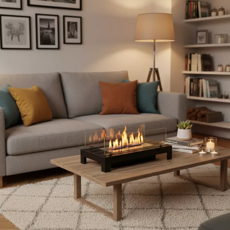 Estufa ecológica para renovar una vieja chimenea Color Negro