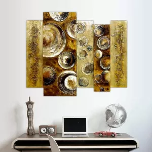 Lienzo contemporáneo 3D oriental, 100 x 120 cm