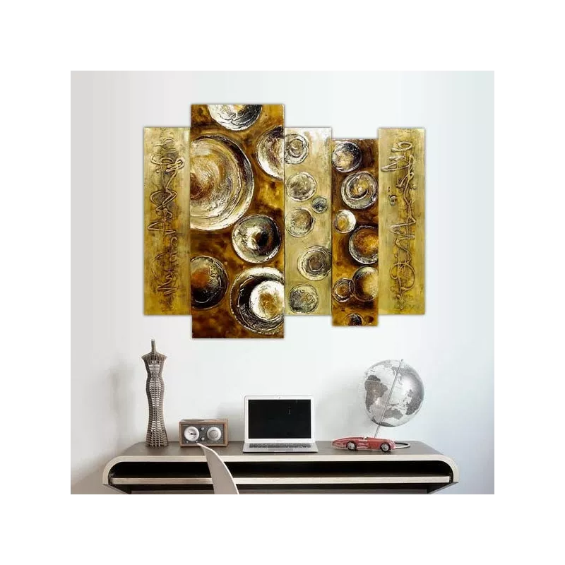 Lienzo contemporáneo 3D oriental, 100 x 120 cm