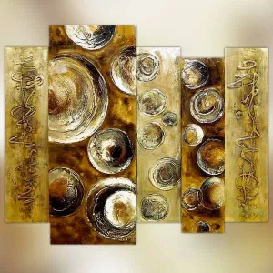 Lienzo contemporáneo 3D oriental, 100 x 120 cm