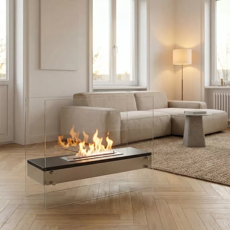 Chimenea de etanol de pie Vittorio Color Negro