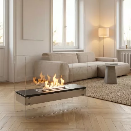 Chimenea de etanol de pie Vittorio Color Negro