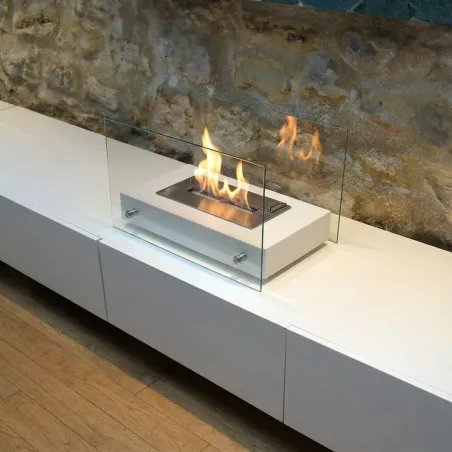 Chimenea de etanol de sobremesa Novita Color Blanco