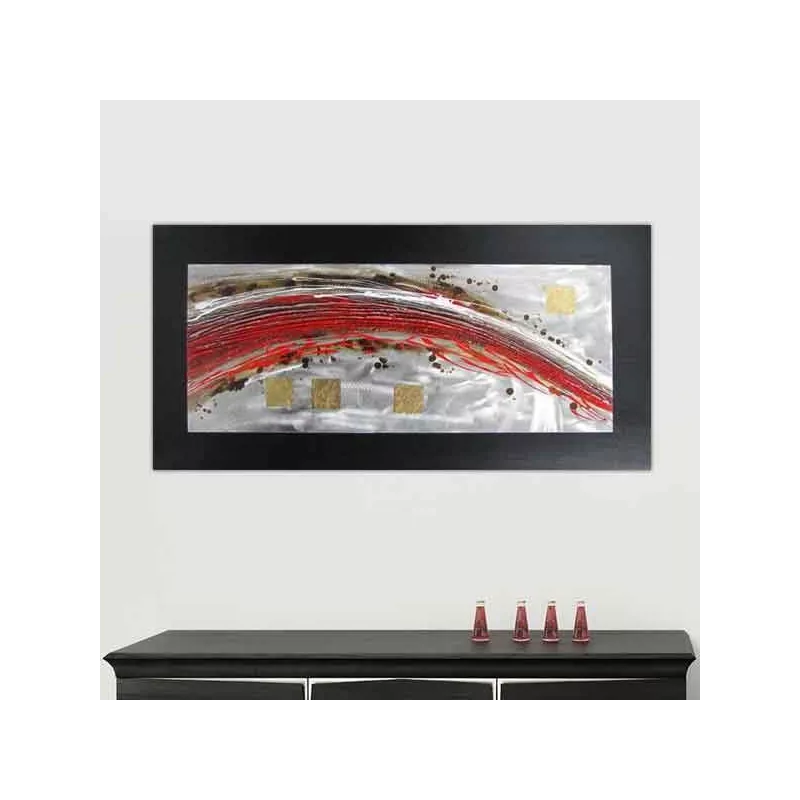 Pintura contemporánea en voluta, lienzo panorámico 120x60cm