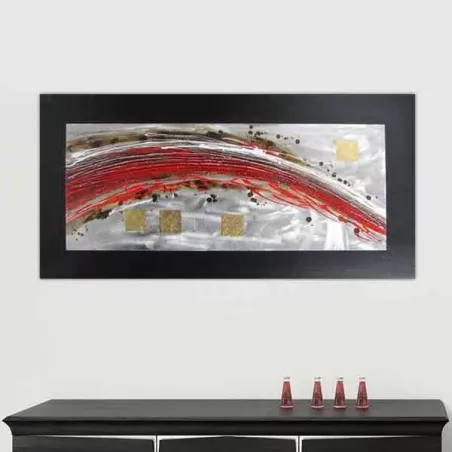 Pintura contemporánea en voluta, lienzo panorámico 120x60cm