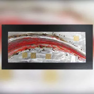 Pintura contemporánea en voluta, lienzo panorámico 120x60cm