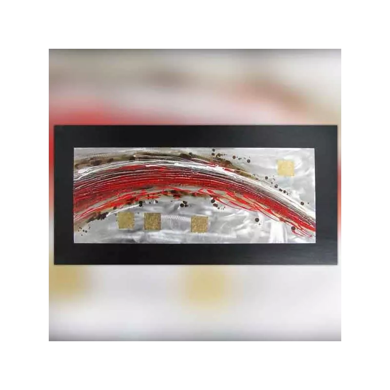 Pintura contemporánea en voluta, lienzo panorámico 120x60cm