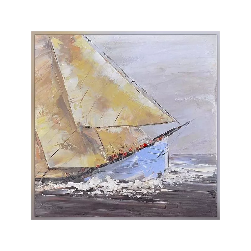 Lienzo marinero, naufragio, 80x80cm