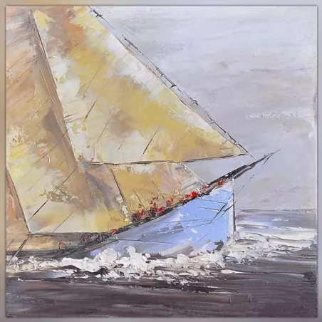 Lienzo marinero, naufragio, 80x80cm