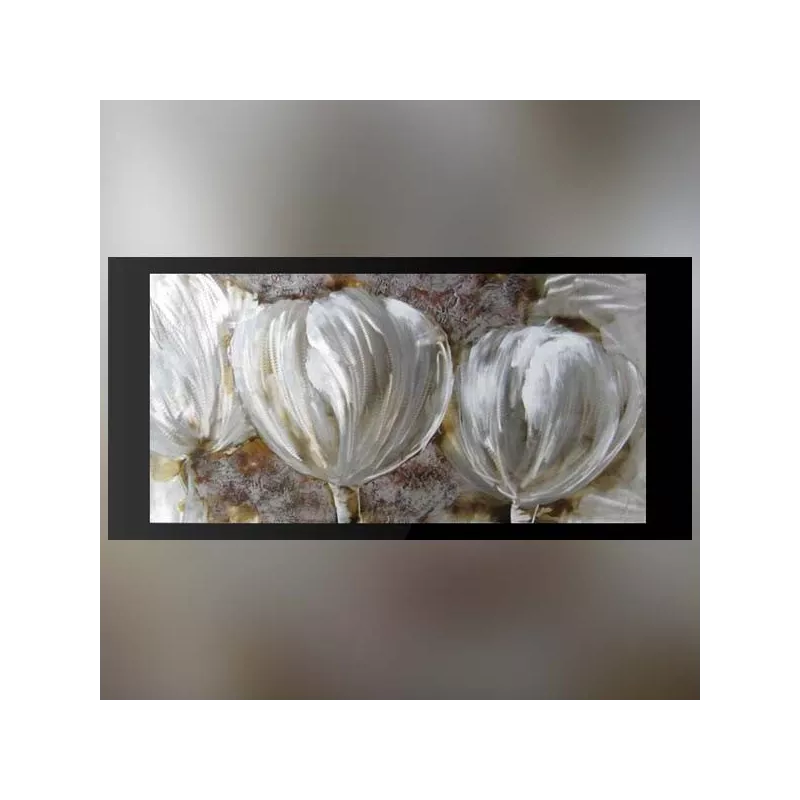 Pintura sobre aluminio con ojales blancos, 60x120cm