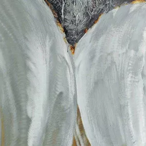 Pintura sobre aluminio con ojales blancos, 60x120cm