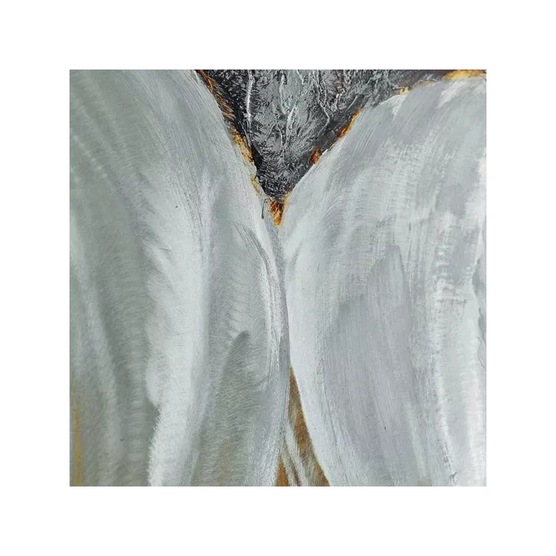 Pintura sobre aluminio con ojales blancos, 60x120cm