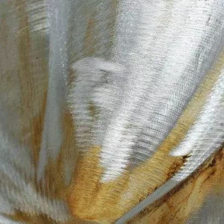 Pintura sobre aluminio con ojales blancos, 60x120cm