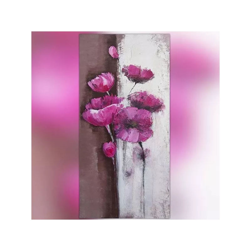 Pintura de rosas sobre tabla vertical, pintura floral