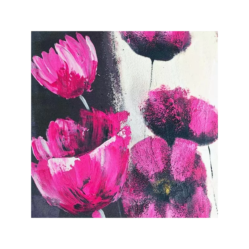 Pintura de rosas sobre tabla vertical, pintura floral