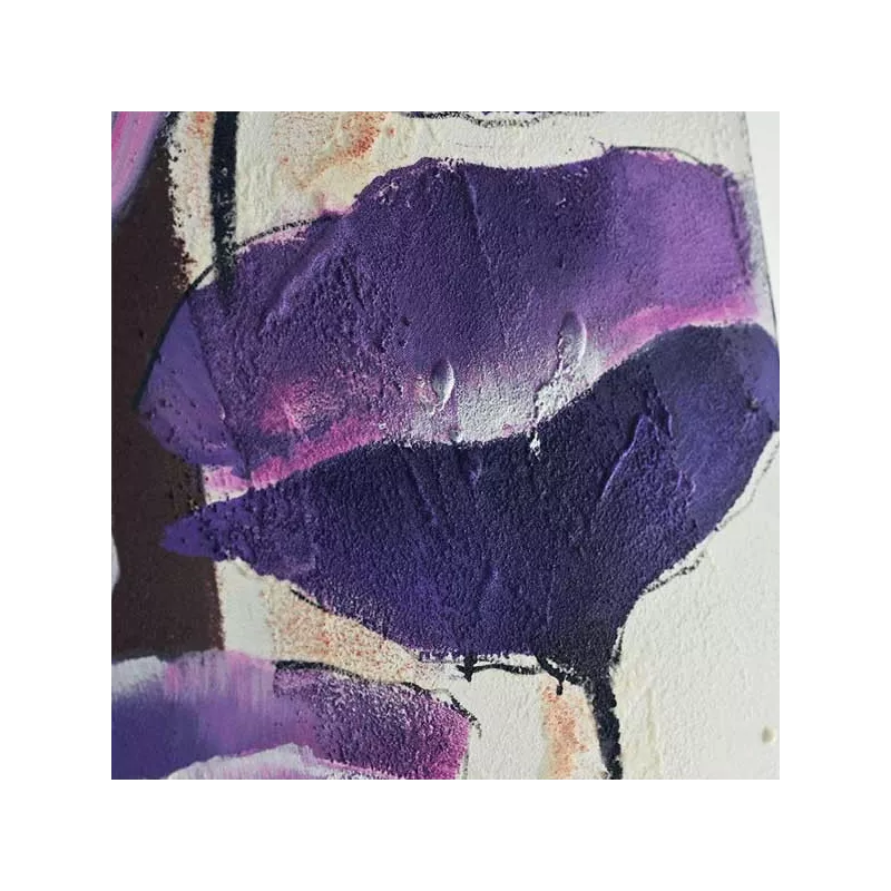 Cuadro de flores azules, anémona 60 x 120 cm