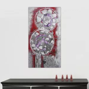 Lienzo abstracto, pintura de flores estilizadas: Wikao