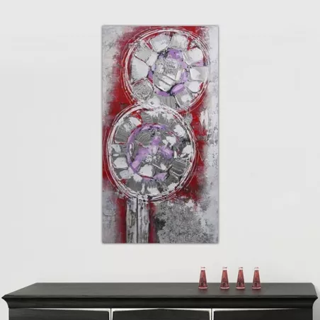 Lienzo abstracto, pintura de flores estilizadas: Wikao