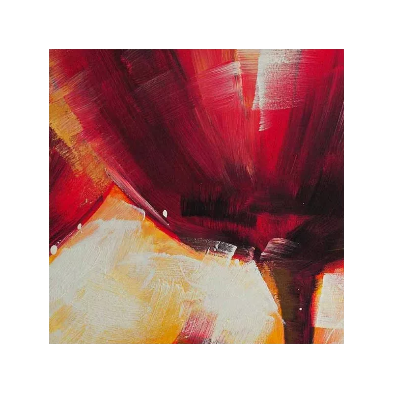 Pintura floral de tono carnal, pintura floral roja