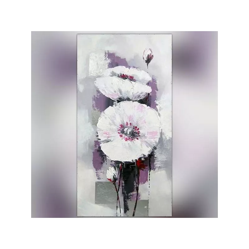 Pintura de flores blancas, estudio botánico