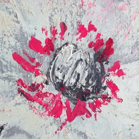 Pintura de flores blancas, estudio botánico
