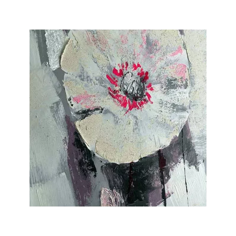 Pintura de flores blancas, estudio botánico