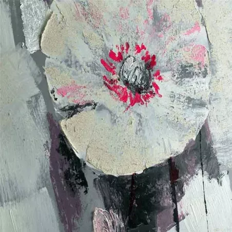 Pintura de flores blancas, estudio botánico
