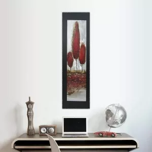 Pintura de árboles, pintura sobre papel de aluminio