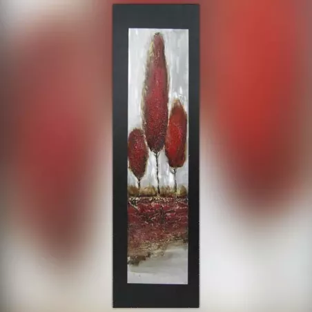 Pintura de árboles, pintura sobre papel de aluminio