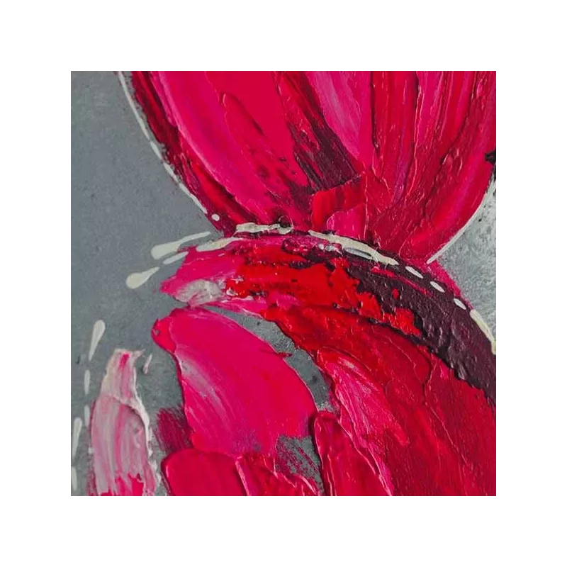 Pintura de flores sobre lámina de aluminio, 40 x 120 cm : WIkao