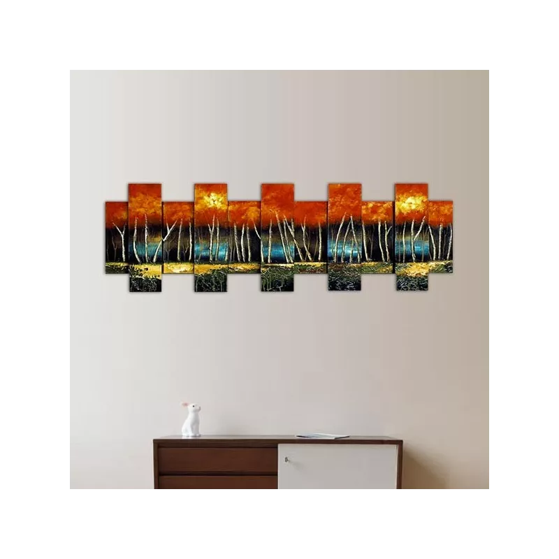 Pintura 3D de árboles, tamaño 160 x 50 cm : Wikao