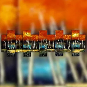 Pintura 3D de árboles, tamaño 160 x 50 cm : Wikao