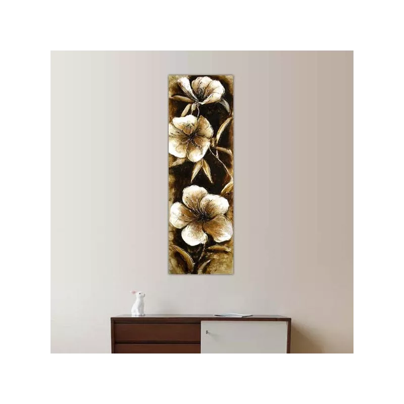 Pintura floral, xilografía japonesa 153 x 51 cm