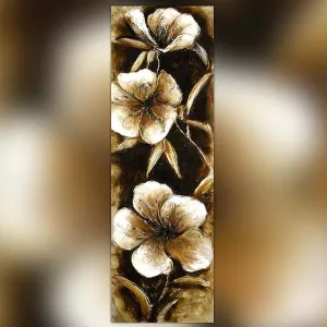Pintura floral, xilografía japonesa 153 x 51 cm