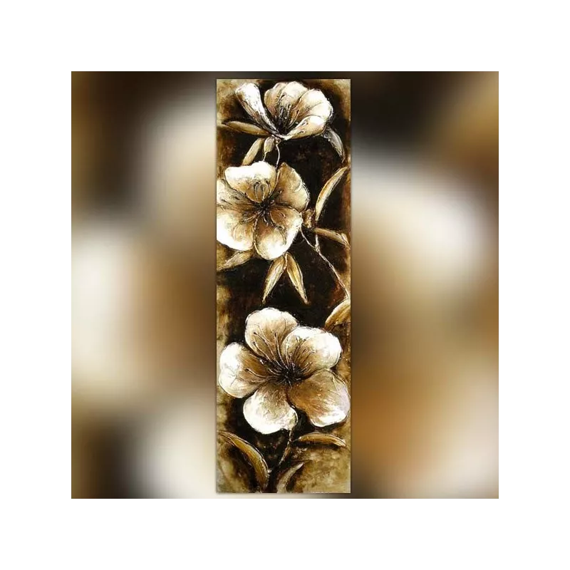 Pintura floral, xilografía japonesa 153 x 51 cm
