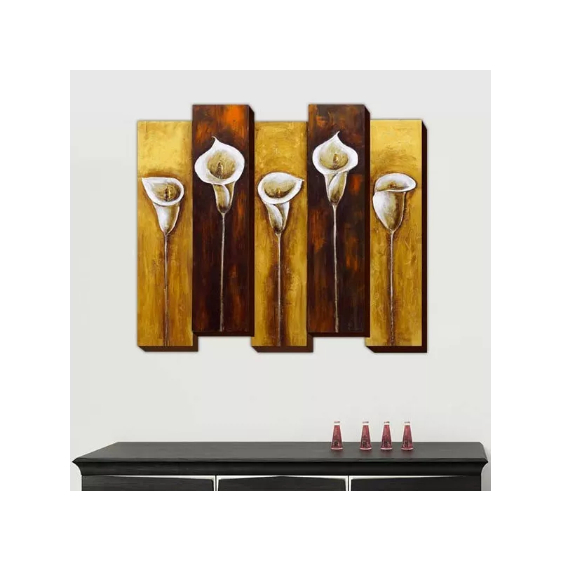 Pintura de flores, composición 3D, tamaño 85x100cm