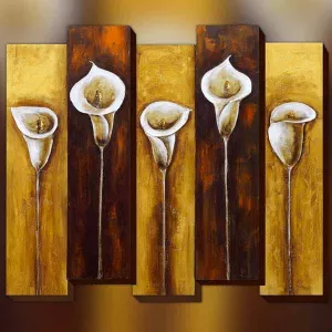 Pintura de flores, composición 3D, tamaño 85x100cm