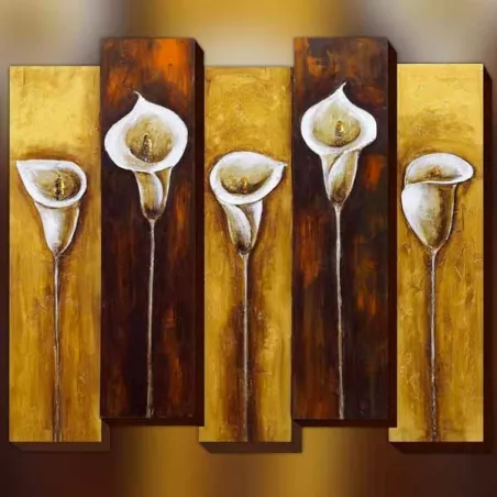 Pintura de flores, composición 3D, tamaño 85x100cm