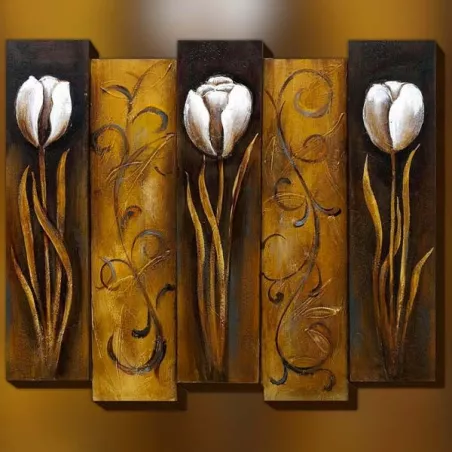 Pintura floral, pintura floral 3D : WIkao
